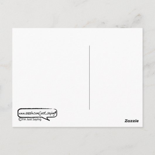 'zip it顔はがき ポストカード (裏面)