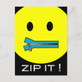 'zip it顔はがき ポストカード (正面)