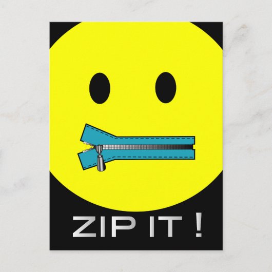 'zip it顔はがき ポストカード (正面)