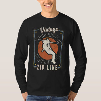 Zip Line ヴィンテージ レトロ クラシック スポーツ ラブ 1 Tシャツ