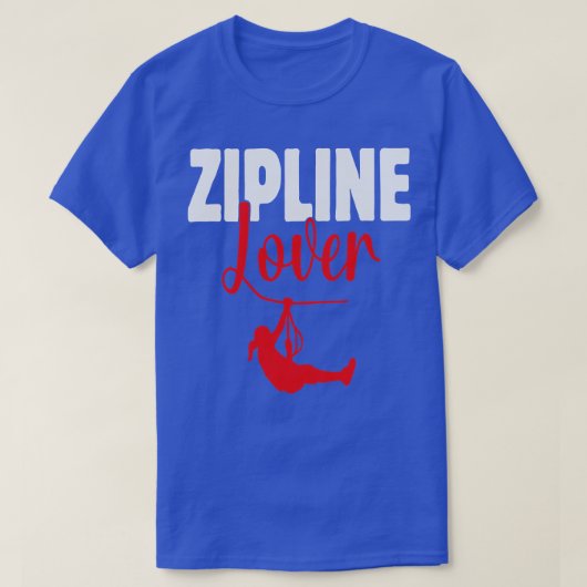 Zipline恋人デザインアドベンチャーファンTSh Tシャツ (デザイン正面)