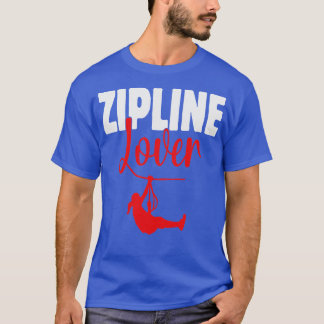 Zipline恋人デザインアドベンチャーファンTSh Tシャツ