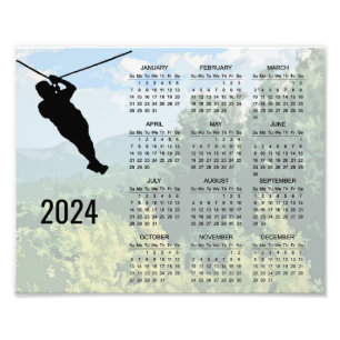 Zipline Adventure 2024カレンダーポスター フォトプリント