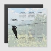 Zipline Adventure 2026 Calendar Magnetic Card (正面/裏面)