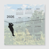 Zipline Adventure 2026 Calendar Magnetic Card (正面)