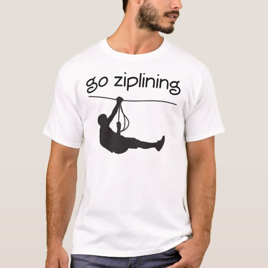Zipliningのギフトのアイディアは行きます Tシャツ (正面)
