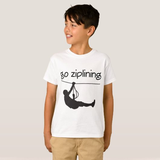 Zipliningのギフトのアイディアは行きます Tシャツ (正面フル)