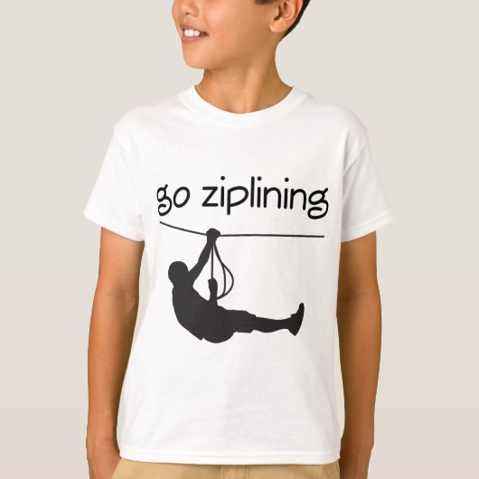 Zipliningのギフトのアイディアは行きます Tシャツ (正面)