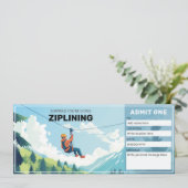 Zipliningギフト証明書、Ziplineチケット 招待状 (スタンド正面)