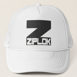 Ziplokの黒いロゴ-トラック運転手の帽子 キャップ