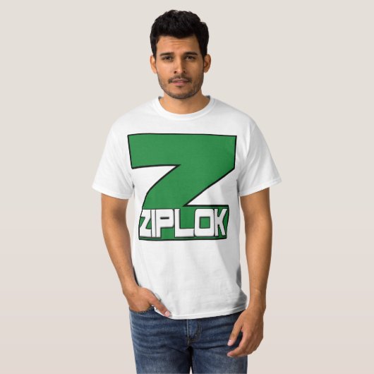 Ziplok緑T Tシャツ (正面フル)