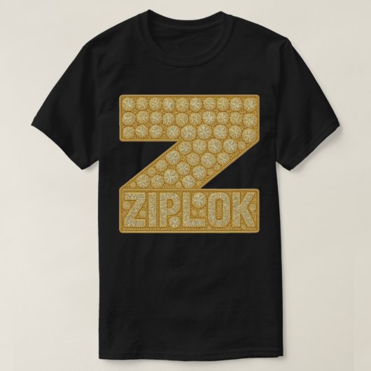 Ziplok - ゴールドダイヤモンドロゴ - Tシャツ (デザイン正面)
