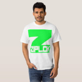 Ziplok -ネオン緑-白いTシャツ Tシャツ (正面フル)