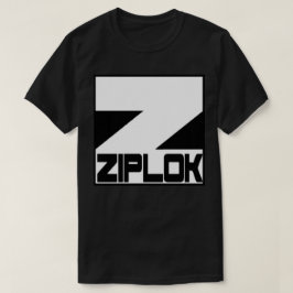 Ziplok -白いロゴ-黒いTシャツ Tシャツ