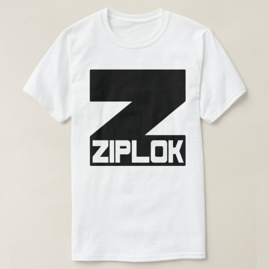 Ziplok - 黒ロゴTシャツ Tシャツ (デザイン正面)