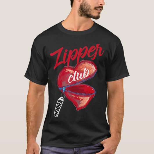 Zipper Club Member Shirt  Cool Congenital Heart De Tシャツ (正面)