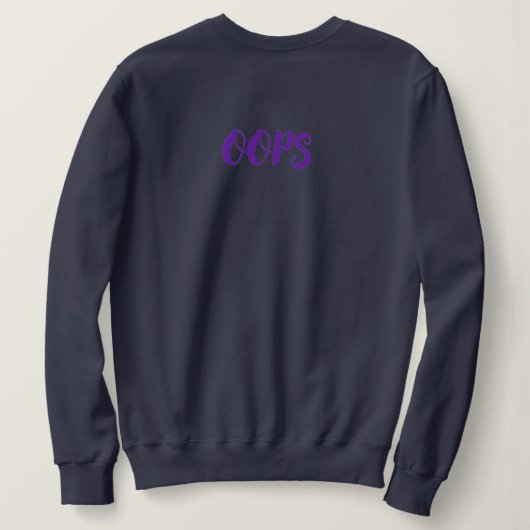 Zipper Lips “Oops” スウェットシャツ (デザイン裏面)