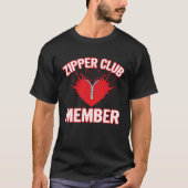 Zipper Member Open Heart Surgery Recovery Survivor Tシャツ (正面)