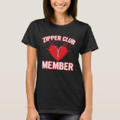 Zipper Member Open Heart Surgery Recovery Survivor Tシャツ (正面)