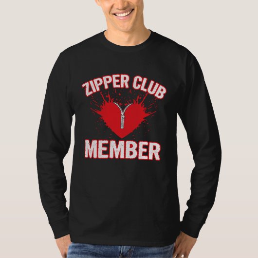 Zipper Member Open Heart Surgery Recovery Survivor Tシャツ (正面)
