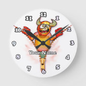 Zipper Monster ラウンド壁時計 (正面)