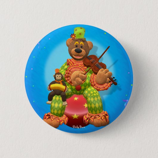 zippy Dinkyくまピエロ及び氏 缶バッジ (正面)