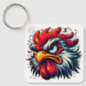 "Zippy the Vivid Rooster" Aluminum Keychain キーホルダー (正面)