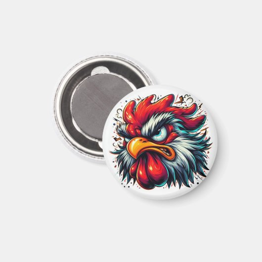 Zippy the Vivid Rooster Magnet マグネット (正面/裏面)