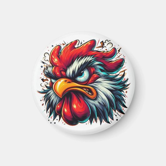 Zippy the Vivid Rooster Magnet マグネット (正面)