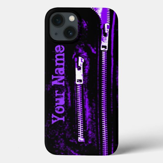 Zipsパープルプリント名iPhoneケース Case-Mate iPhoneケース (裏面)