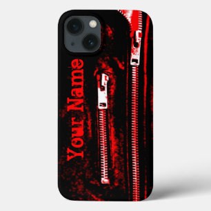 Zips赤いプリント名iPhoneケース iPhone 13ケース
