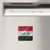 zIQ002イラク国旗イラク、冷蔵庫用マグネット マグネット (インサイチュ (食洗機))