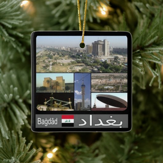zIQ003バグダッド、イラク、中東、アジア、 セラミックオーナメント (ツリー)