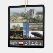 zIQ003バグダッド、イラク、中東、アジア、 セラミックオーナメント (左)