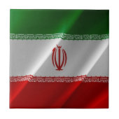 zIR002 イランの国旗を振るイラン タイル (正面)