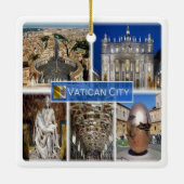 zIT000ローマバチカン市。セントピーター広場 セラミックオーナメント (裏面)