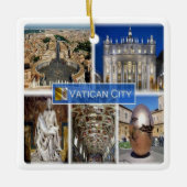 zIT000ローマバチカン市。セントピーター広場 セラミックオーナメント (正面)