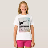 Zitherプレイヤーに気を取られやすい不思議な猫 Tシャツ (正面フル)