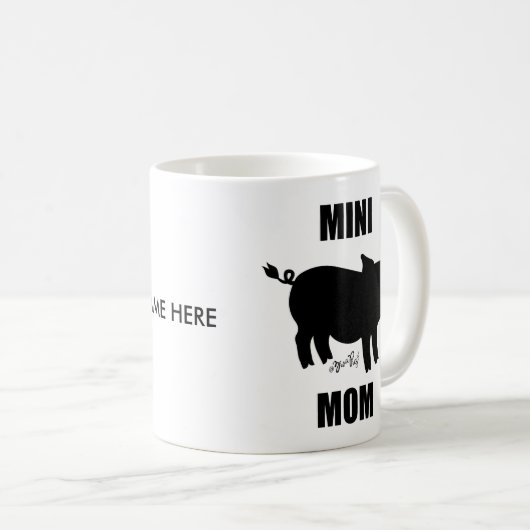 @ZivaPigによるブタのお母さんのコーヒー・マグ コーヒーマグカップ (正面右)