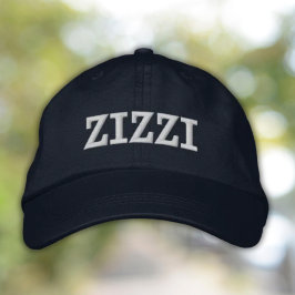 Zizzi - シチリアの親戚を意味する愛称的な呼び名 刺繍入りキャップ