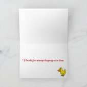 ZJ – 母の日のカードでアヒル カード (内部)