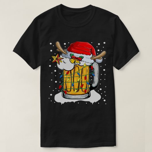 zjbRビールマグトインデークリスマスパーティーメリークリスマス Tシャツ (デザイン正面)