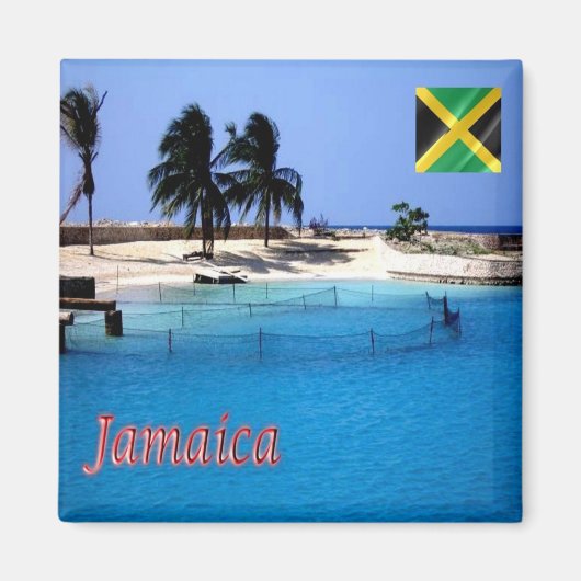 zJM006 JAMAICA, Orcadessa, James Bondビーチ,冷蔵庫 マグネット (正面)