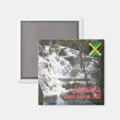 zJM007 JAMAICA,Dunn's River滝，アメリカ，冷蔵庫 マグネット (正面/裏面)