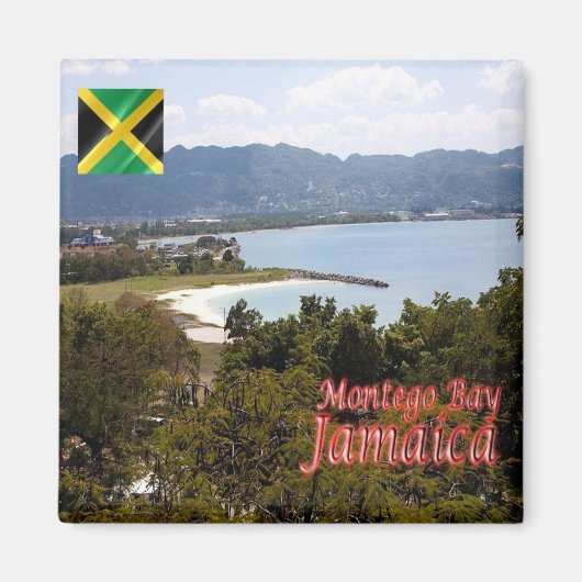 zJM010 JAMAICA, Montego Bay，アメリカ，冷蔵庫 マグネット (正面)