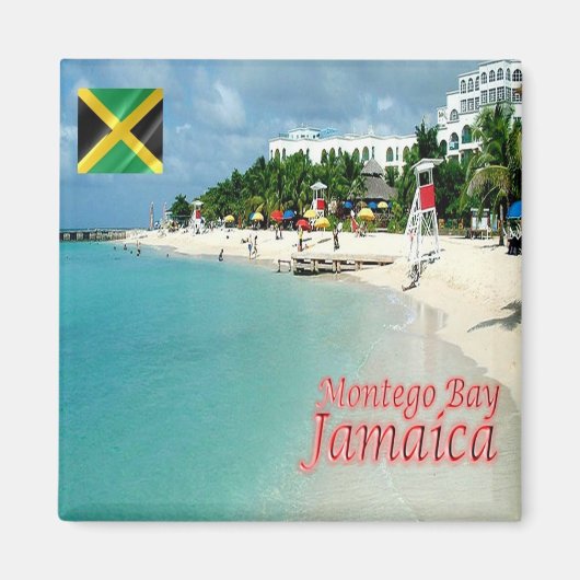 zJM011 JAMAICA, Montego Bay，アメリカ，冷蔵庫 マグネット (正面)