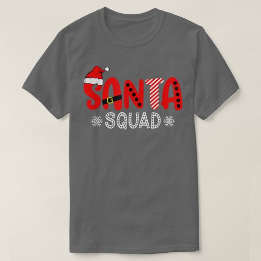 Zjn8 Plaid Santa Squadメリークリスマスクリスマスビベス Tシャツ (デザイン正面)
