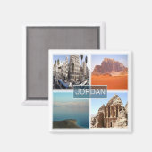 zJO004 AMMAN panorama, Jordan，アジア，冷蔵庫 マグネット (正面/裏面)
