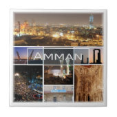 zJO005 AMMANパノラマ、ヨルダン、アジア、 タイル (正面)