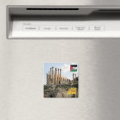 zJO012 JERASH TEMPLE OF ZEUS，ヨルダン，冷蔵庫 マグネット (インサイチュ (食洗機))